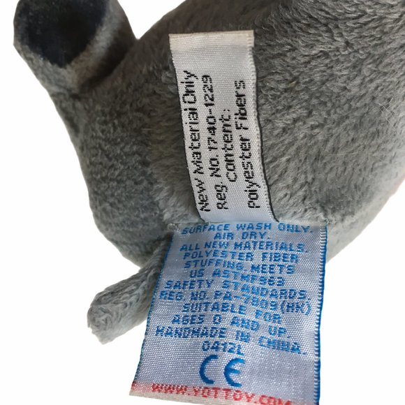 Yottoy Saggy Baggy Elephant Gray Plush 7inch - Picture 7 of 9